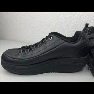 Sketchers Shape Ups Work Non Slip Leather 10 Black